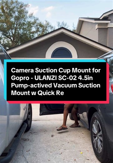 Camera Suction Cup Mount for Gopro - ULANZI SC-02 4.5in Pump-actived Vacuum Suction Mount w Quick Release NATO Magic Arm Car Boat Windshield Window Mount Compatible with Go pro Nikon Canon Sony DSLR #cameras #suction #pump #vaccum #carscene #tiktokbuys