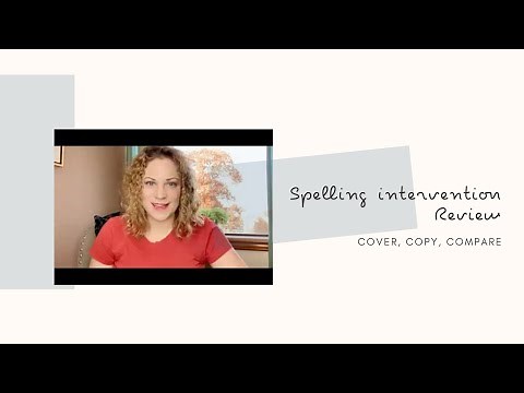 Spelling Intervention Review: Cover Copy Compare | Help your child to spell better