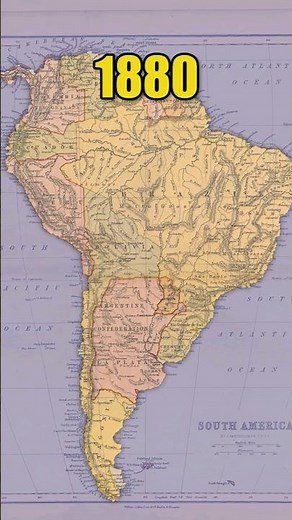 South American Map 1880 🗺🌎 #history #geography