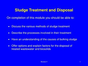 Sludge Treatment and Disposal - SlideServe