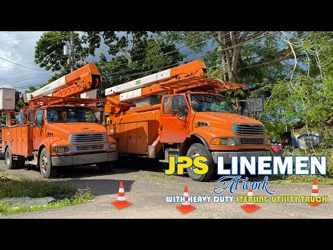 JPS Linemen At Work With | Heavy Duty Sterling | Utility Trucks