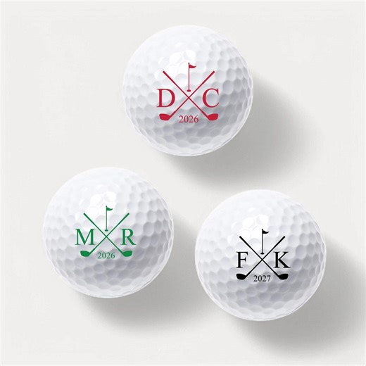 Monogrammed Golf Balls: Personalized Birthday Favors - Etsy