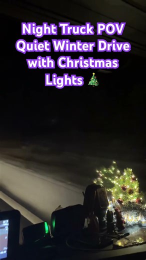 POV Truck Night Drive | Calm Road, Cabin Lights & Winter Mood