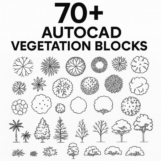 Autocad Vegetation Blocks: 2D Plant Symbols for Landscape Design (DWG Format) - Etsy