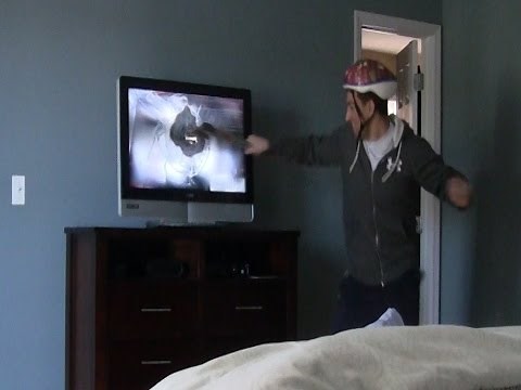 Bashing my Dad's TV - DAD FREAKS OUT!!!