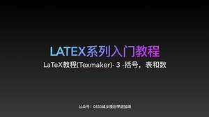 LaTeX教程(以Texmaker为特色)-3 -括号，表和数组