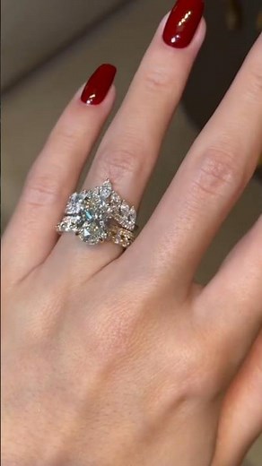 Ultimate Diamond Ring Stack 💍✨ Luxury Stacked Rings | Engagement Ring Goals #shorts