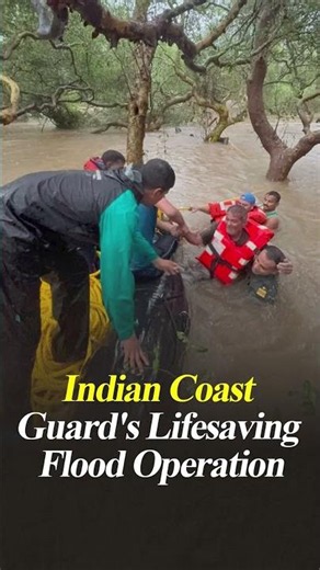 बाढ़ के बीच भारतीय तटरक्षक बल का बड़ा रेस्क्यू ऑपरेशन! 170 लोगों की बचाई जान
