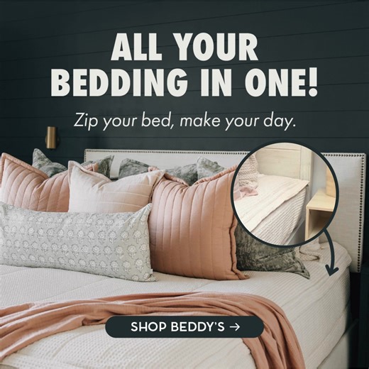 A perfectly made bed every single day, without all the hassle. Beddy’s all-in-one design makes it possible. No more looking for matching sheets, comforter, minky, etc. ✨ Just zip it up and your bed is made in seconds. Try zipper bedding today at beddys.com | Beddy's