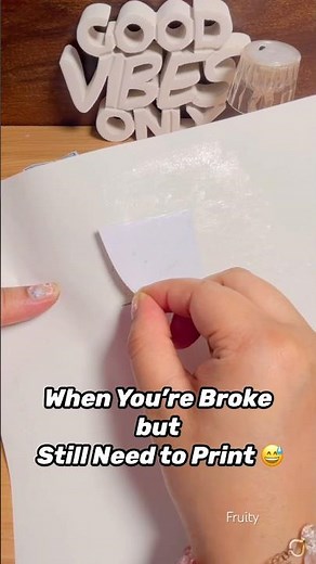 Genius Hack to Print Without a Printer! #shortvideo #stationery #cute #fruity
