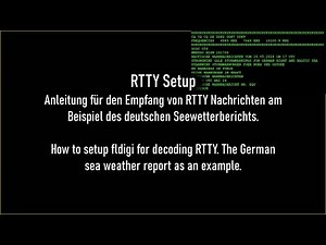 RTTY sea weather report decode shortwave ► How to decode sea weather report Shortwave ► Tutorial