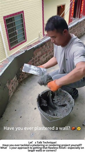 Plastering a Wall – Smooth Cement Finish in Action! 🧱🔧