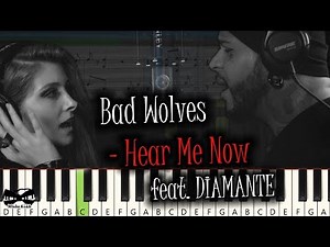Bad Wolves - Hear Me Now feat. DIAMANTE [Piano Tutorial | Sheets | MIDI] Synthesia