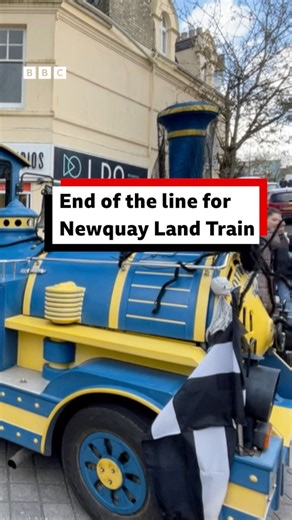 Today is the last day of the Newquay Land Train! 🚂 Father and son Mark and Harrison Haddrell have run the train for the past eight seasons. They said the "outpouring of sympathy towards the train had been amazing" ❤️ | BBC Cornwall