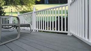 Veranda Traditional 8 ft. x 36 in. (Actual Size: 92 x 33 1/4" in.) White PolyComposite Vinyl Rail Kit with Black Metal Balusters 73024860