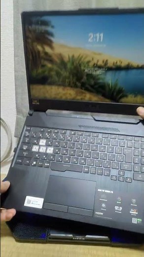 setting the Asus laptop tuf gaming F15 double fan cooling system