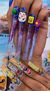 bikini bottom coded nails?? Ilysmnails never disappoints 💅 📺: saving bikini bottom: the sandy cheeks movi | Netflix Family