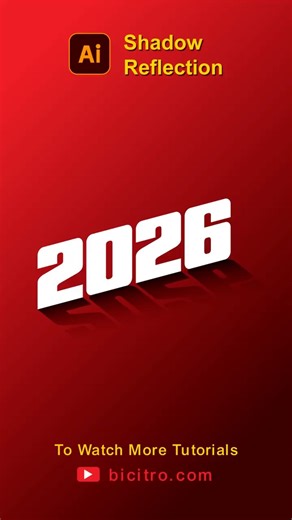 Shadow Reflection Effect in Illustrator | Shadow Reflection Trick | bicitro.com