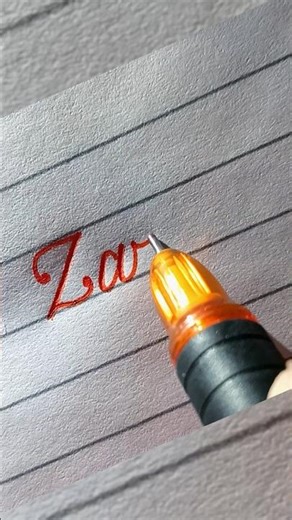 Writing Zarah in cursive is satisfying ✨ #art #lettering