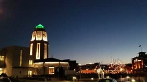 1K views · 51 reactions | Have you seen the festive lights at the top of the Municipal Building tower? They change from green to...wait for it...red! | City of St. Charles, Illinois Government | Facebook