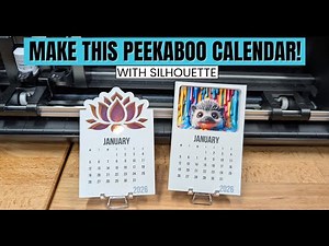 How to Make a Peekaboo Layered Calendar in Silhouette Studio | Easy Cutout Design Tutorial