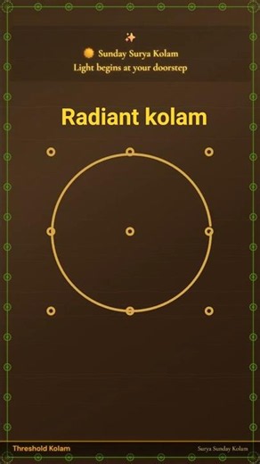 Simple Radiant Kolam Pattern | 9 Dots Vibrant Design | Wealth & Happiness