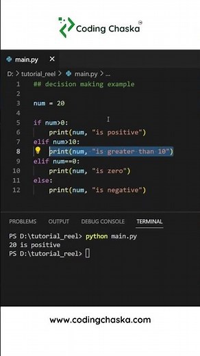Decision-Making in Python , elif statement