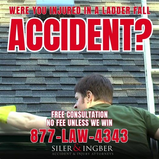 Siler & Ingber LLP on Instagram: "A split second on an unstable ladder can change everything. Falls from ladders are one of the leading causes of serious workplace injuries, especially in construction, maintenance, delivery work and home renovations. If a faulty ladder, unsafe workspace or someone else’s negligence caused your fall, you shouldn’t be left struggling with medical bills, lost wages or daily pain. Call Siler & Ingber to schedule your Free Consultation with an experienced Attorney! (