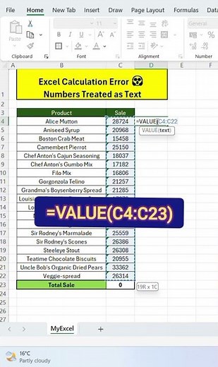 Excel Calculation Error? Fix It Now 😱 | Excel Giving Wrong Answer? Try This 🔥| Why Excel Calculation