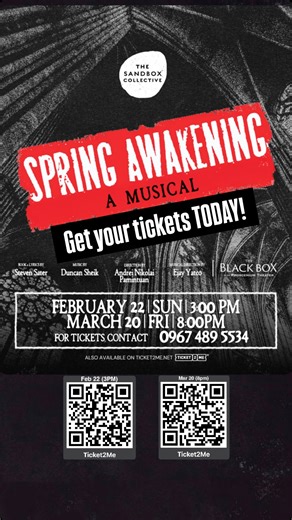PH Theater Show Buyer 🎟️ on Instagram: "🌱 SPRING HAS SPRUNG! Step into the world of Tony Award-winning rock musical SPRING AWAKENING! This electrifying fusion of rock, rebellion, and raw emotion will shake Manila to its core! Directed by Andrei Nikolai Pamintuan with musical direction by Ejay Yatco. Starring Sheena Belarmino as Wendla, Nacho Tambunting/Alex Diaz as Melchior, Nic Chien/Ommar Uddin as Moritz, Jam Binay as Ilse, and other young talents with Menchu Lauchengco-Yulo, Ana Abad Santos