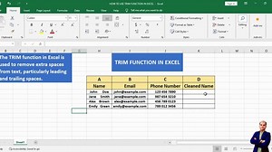 How to use TRIM function in Excel