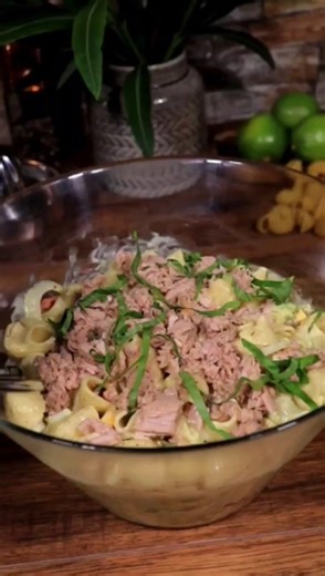 Avocado tuna pasta salad creamy, fresh & easy ASMR recipe
