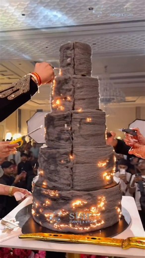 POV - You booked the Trending Fire Cake Setup for your Ring Ceremony 🔥 #starstudio #eventplanner