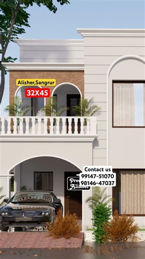 32X45 Alisher Sangrur #2bhkhousedesign #frontelevation #bestplan #viralshorts #architect #home