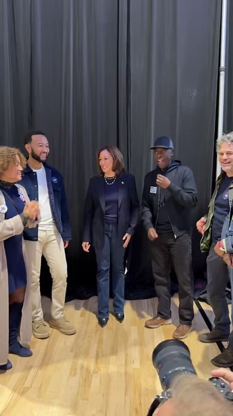 Ran into some friends backstage in Philly. | Kamala Harris