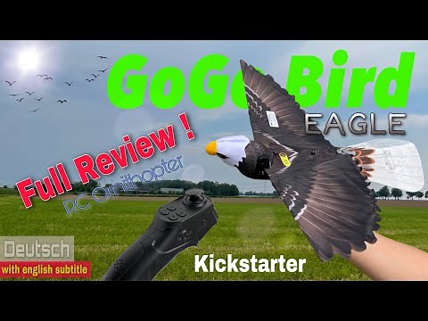 Go Go Bird Eagle Full Review with Flight Test and Building - Best RC Flapping Wing Ornithopter Bird