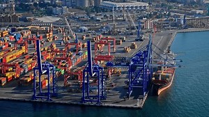 Container Terminal Crane Bridges Sea Port Stock Footage Video (100% Royalty-free) 3678583927 | Shutterstock
