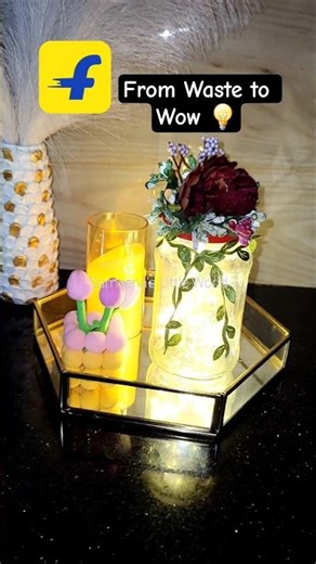 खाली जार से बना जादुई लैंप ✨💡#diy #flipcartfinds #flipcart #flipcartsale #shortvideo #sameena