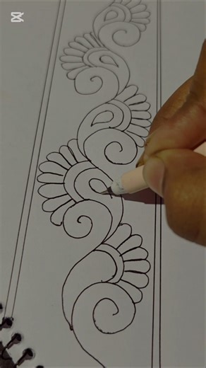 Beautiful borderline drawing with pencil 👌👌 #shorts #shortsfeed #drawing #art #borderline