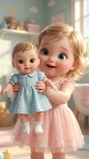 Baby Doll Morning Routine 🧸💕 | @Puropeng | Wake Up, Bath, Dress & Play | Kids Nursery Rhymes