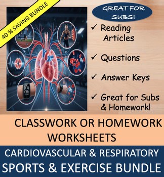 Cardiovascular & Respiratory System Worksheets Growing Bundle