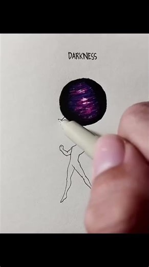 Stickman Element Drawing Light and Dark powers #stickman #tutorial #art #element #drawing