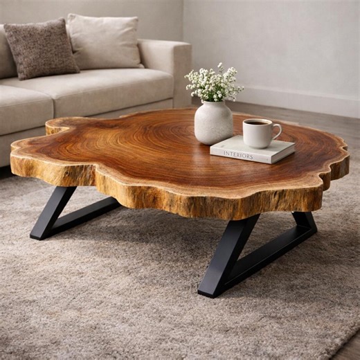 Live Edge Coffee Table, Round Coffee Table, Walnut Coffee Table, Low Coffee Table, Sofa Table, Large Coffee Table, Square Coffee Table - Etsy