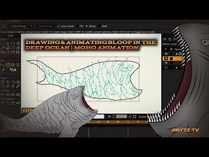 Drawing & Animating BLOOP in the Deep Ocean | Moho Animation