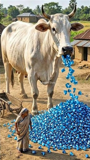 বিশাল বড় গরুটি ডায়মন্ডে ভরে দেয় গ্রাম।😱 #aivideo #aishorts #animostory