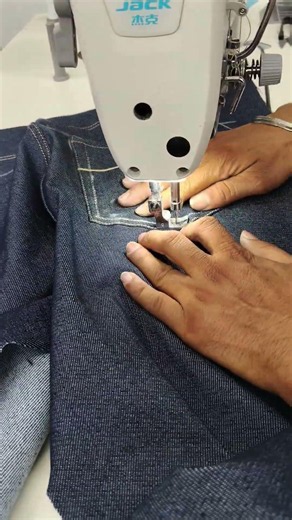 back pocket attached full tutorial #sewing #silaisikhe #jeans #sewinghacks #tailoring #stitching