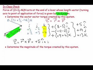 11) Vector Torque Cross Product 1 - numerical