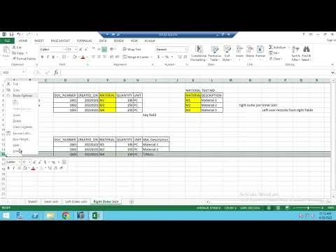 Join Types & Using Join Node in Calculation Views