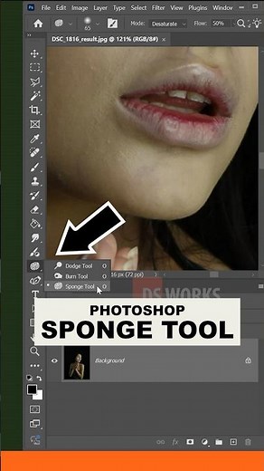( 47 ) Photoshop sponge tool quick and short tutorial