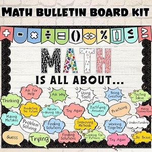 Math Bulletin Board Kit , Back to School Display, Growth Mindset Decor - Etsy